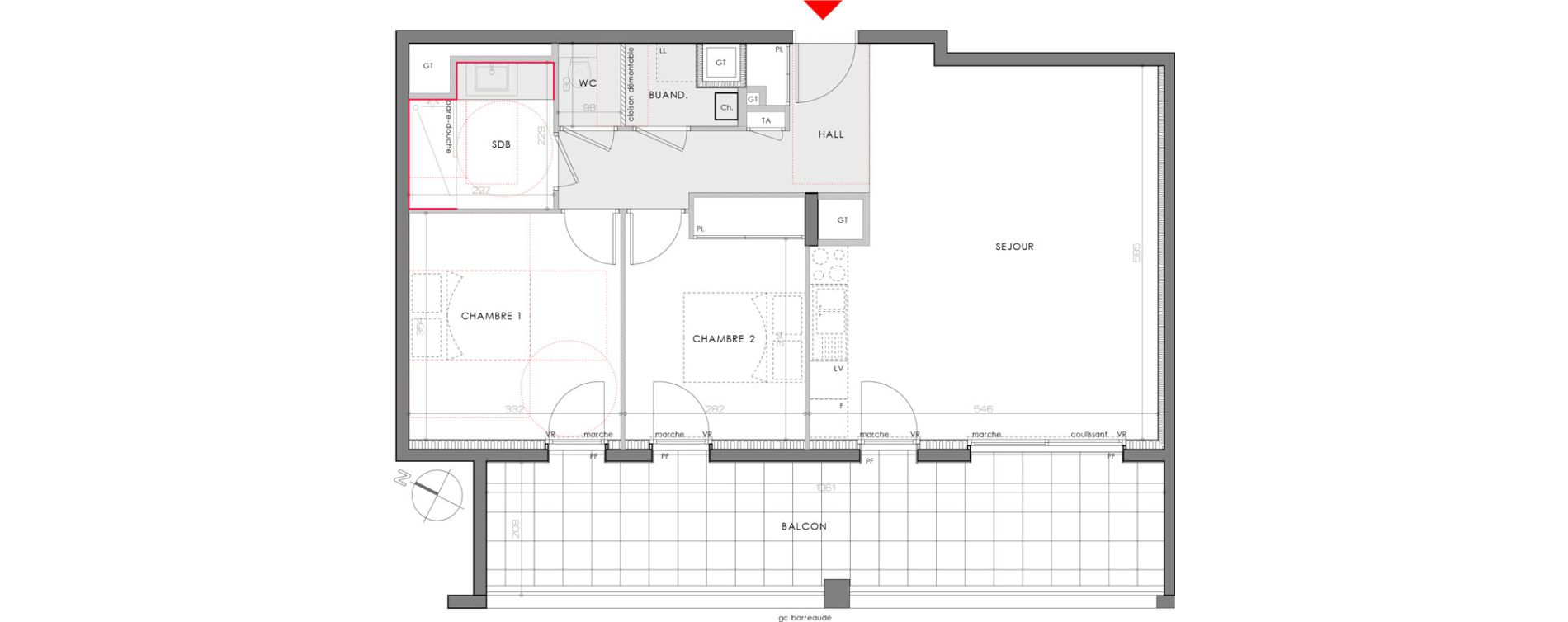 Appartement T3 de 67,00 m2 &agrave; Eybens Centre