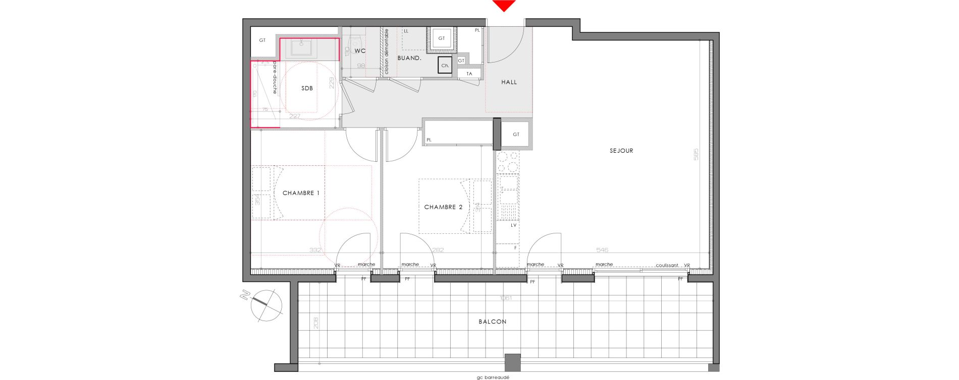 Appartement T3 de 67,00 m2 à Eybens Centre