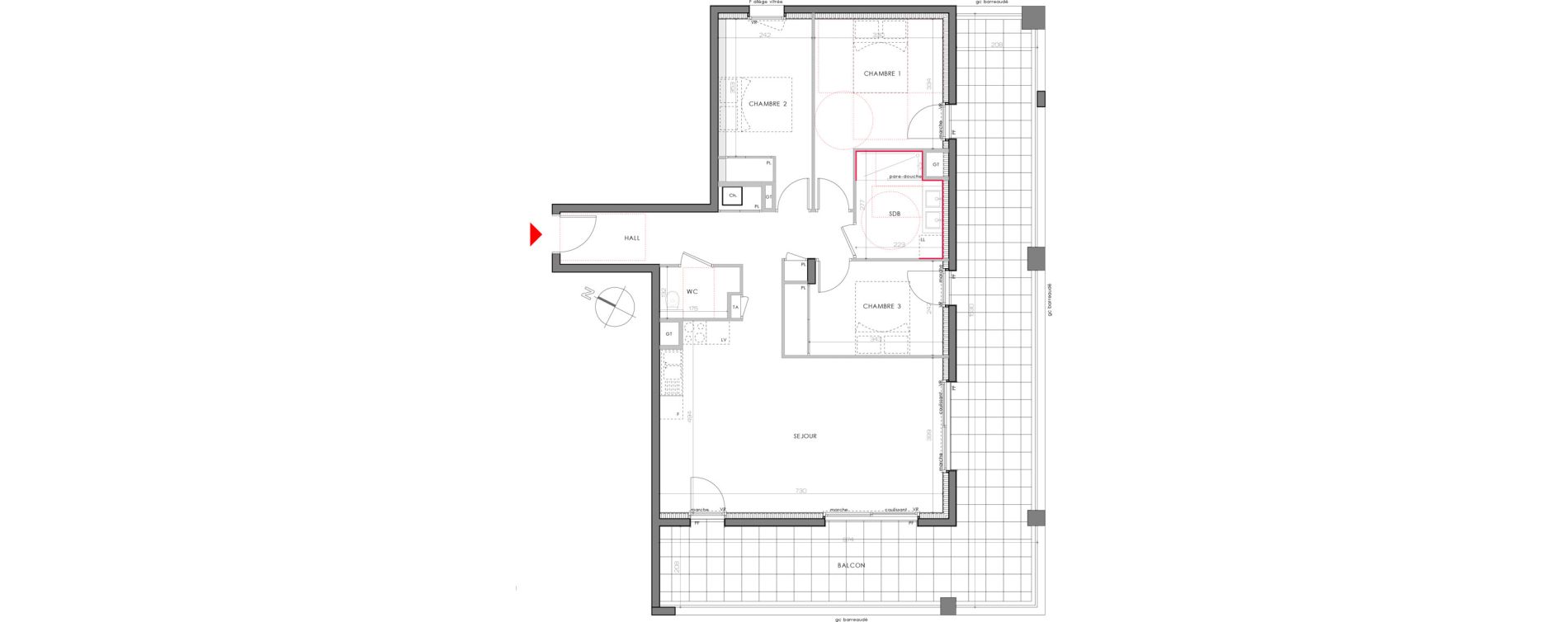 Appartement T4 de 85,00 m2 &agrave; Eybens Centre