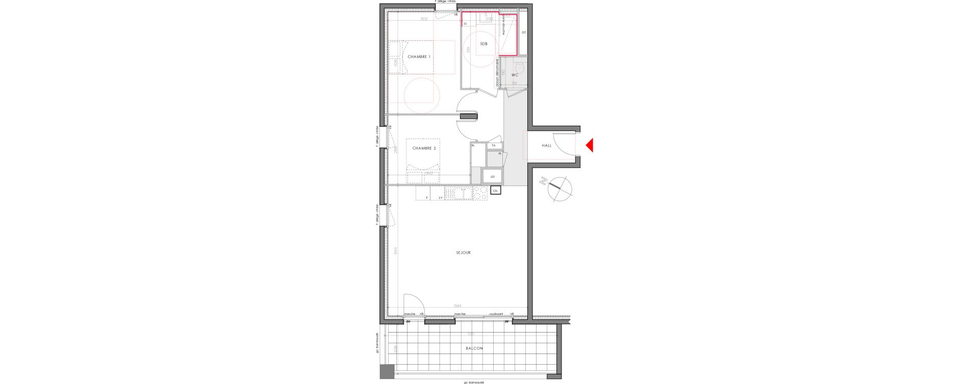 Appartement T3 de 73,45 m2 &agrave; Eybens Centre