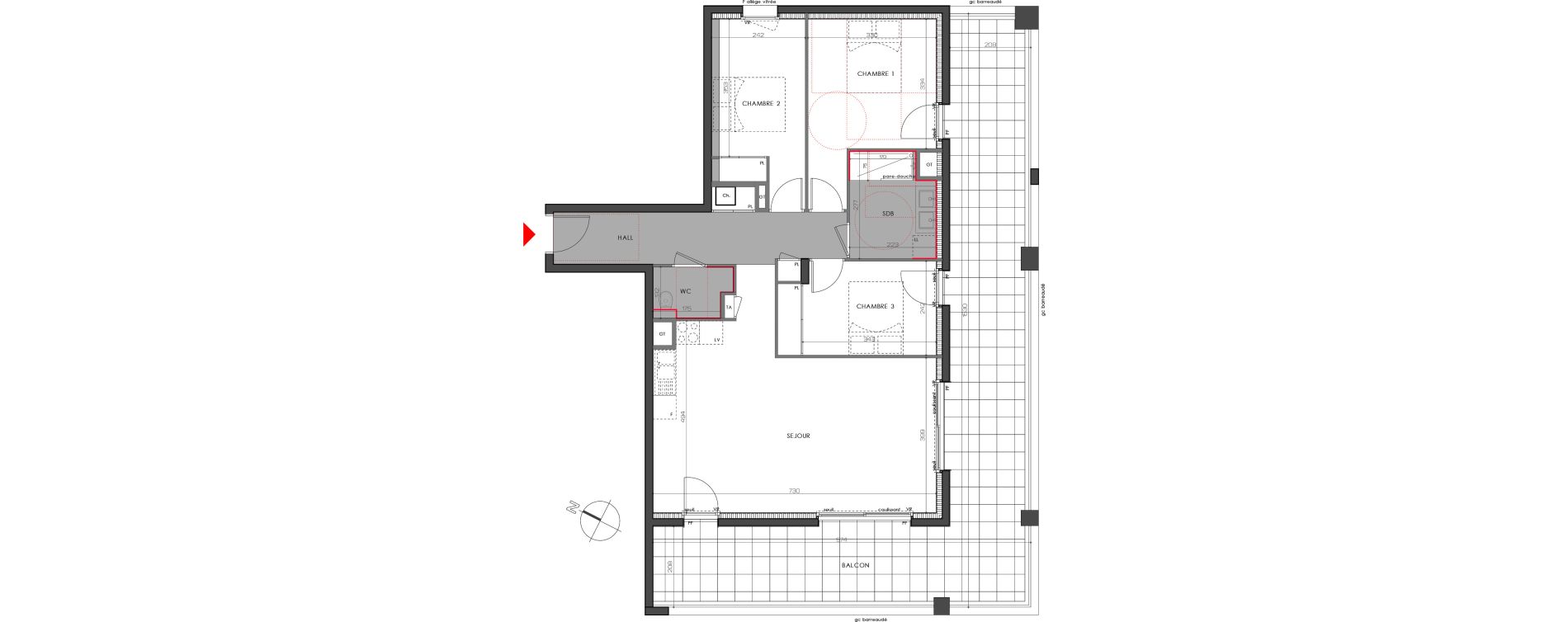 Appartement T4 de 84,85 m2 &agrave; Eybens Centre