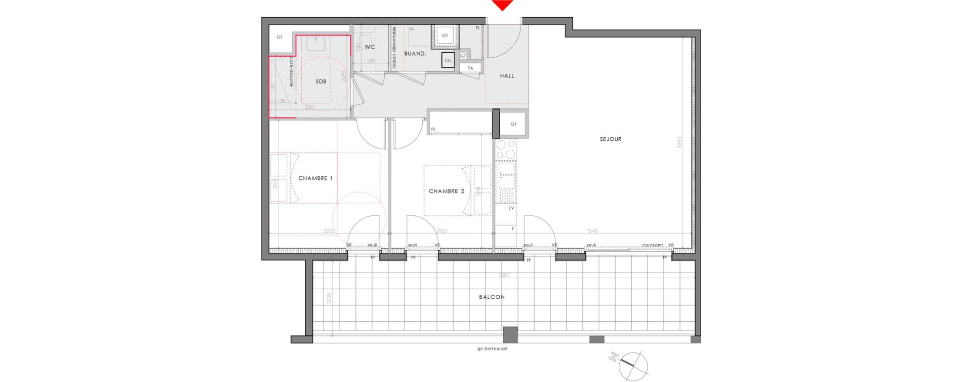 Appartement T3 de 67,00 m2 &agrave; Eybens Centre