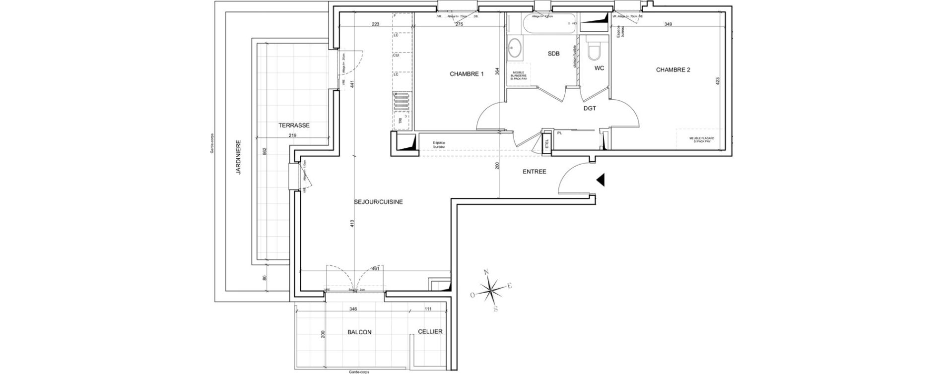 Appartement T3 de 72,13 m2 &agrave; Grenoble Ferri&eacute; - stalingrad