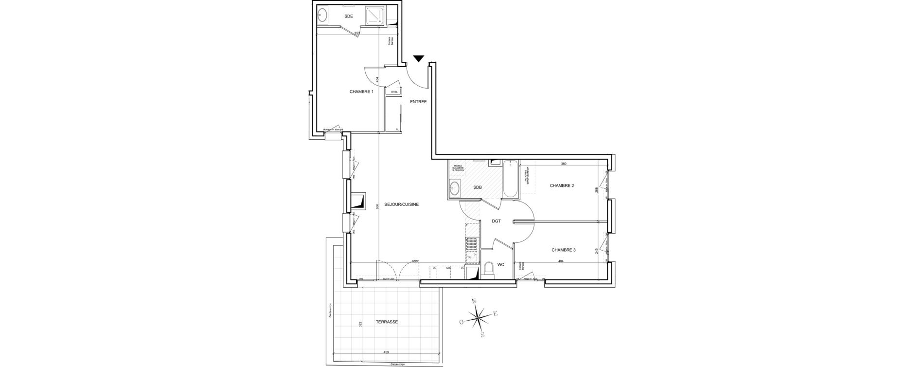 Appartement T4 de 82,54 m2 &agrave; Grenoble Ferri&eacute; - stalingrad
