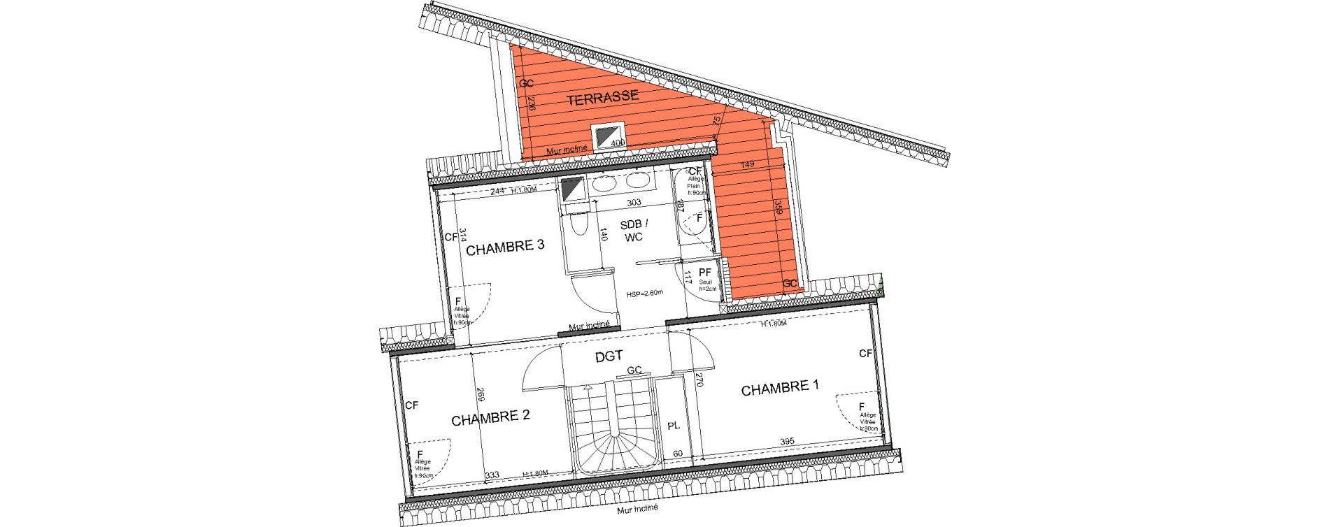 Maison T4 de 98,65 m2 &agrave; Grenoble Presqu ile