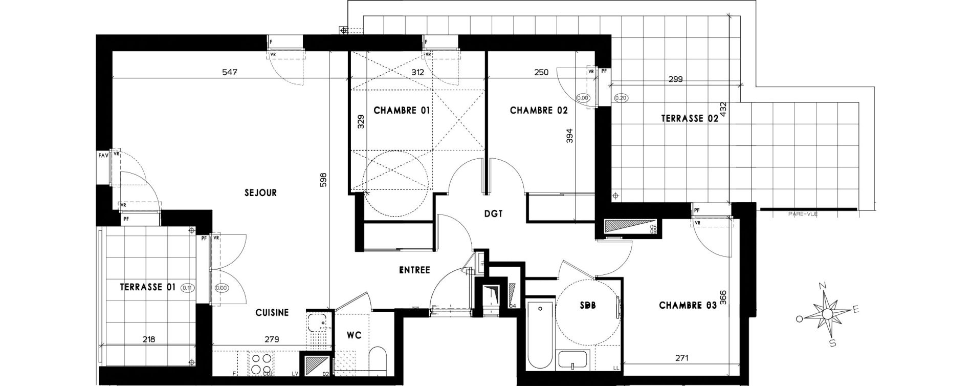 Appartement T4 de 78,82 m2 &agrave; Grenoble Mistral - bachelard