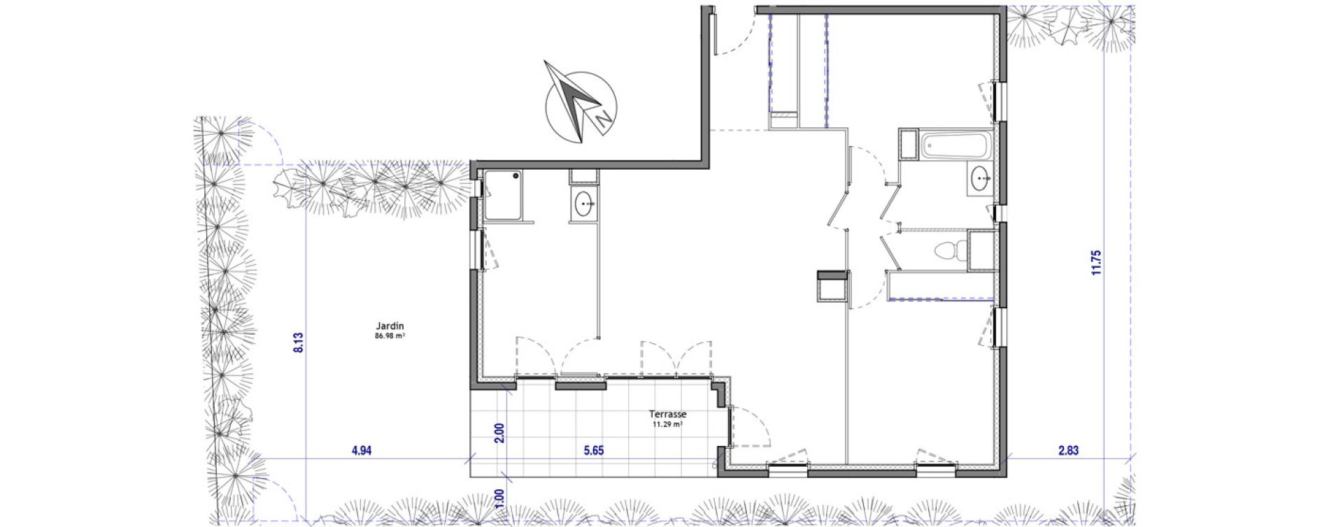 Appartement T4 de 86,66 m2 &agrave; La Tour-Du-Pin Centre