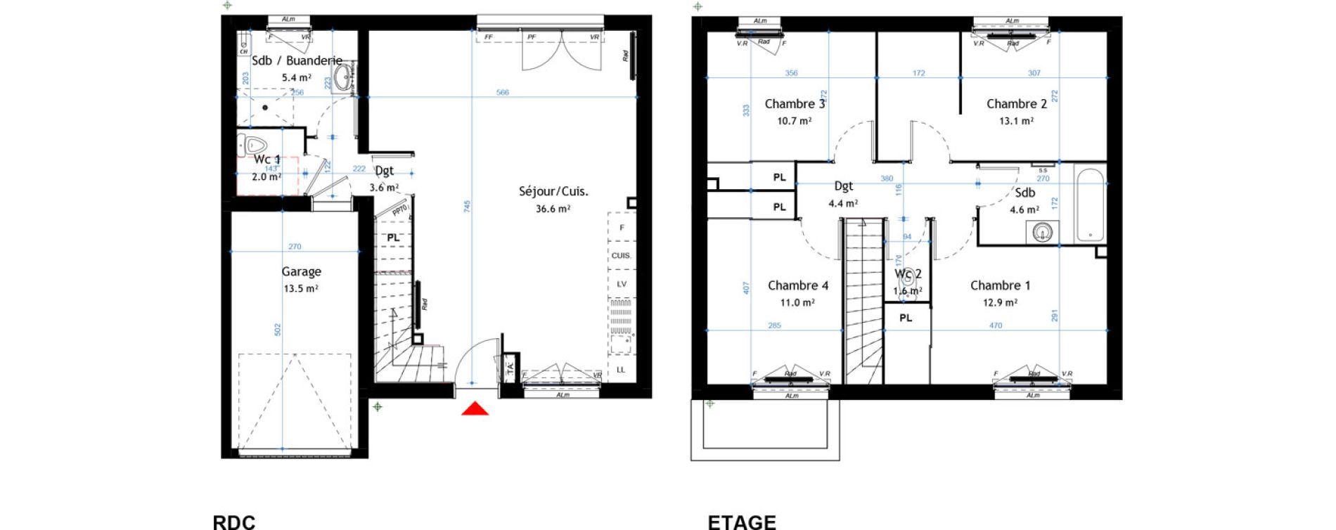 Maison T5 de 106,12 m2 &agrave; La Verpilli&egrave;re Centre