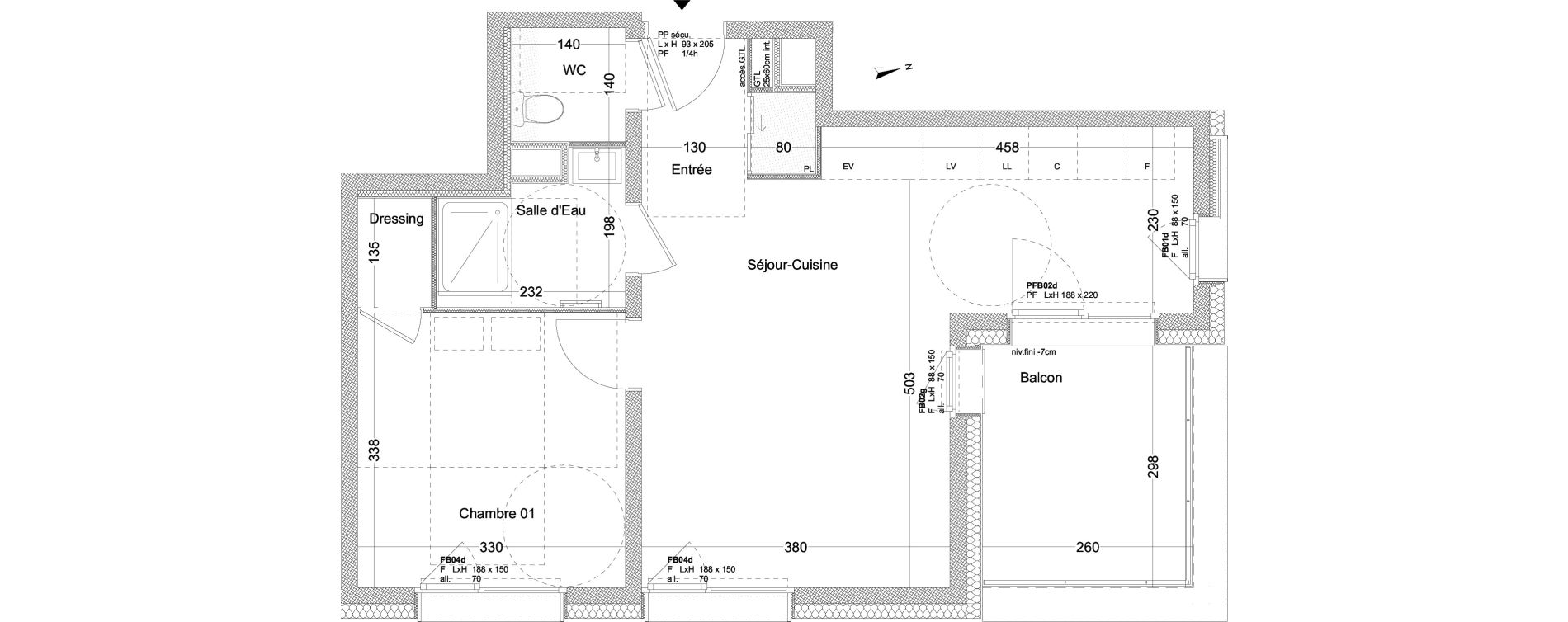 Appartement T2 de 48,19 m2 au Pont-De-Claix Centre