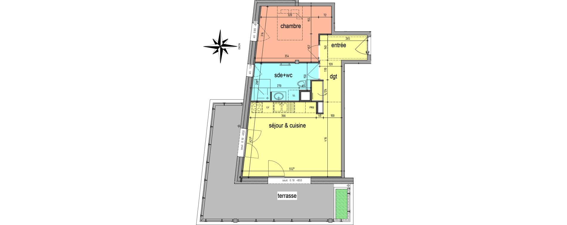 Appartement T2 de 47,10 m2 au Pont-De-Claix Centre