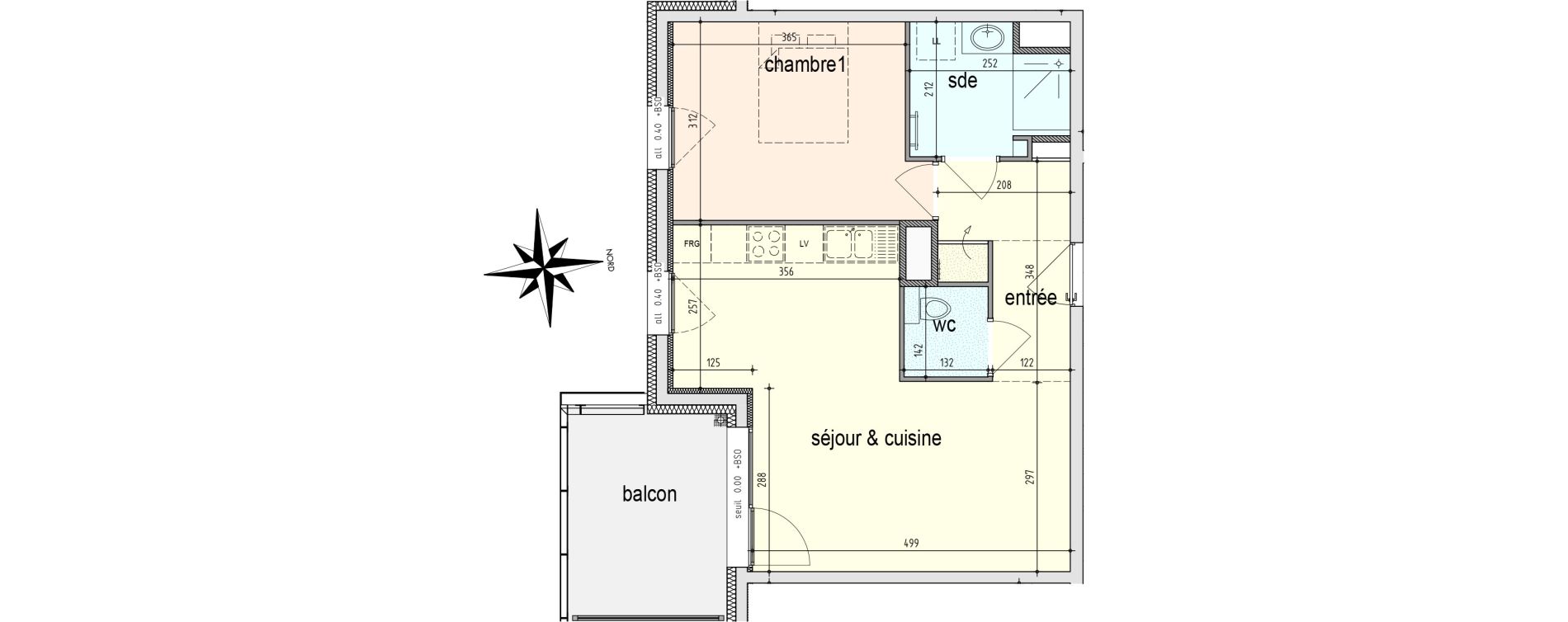Appartement T2 de 47,96 m2 au Pont-De-Claix Centre