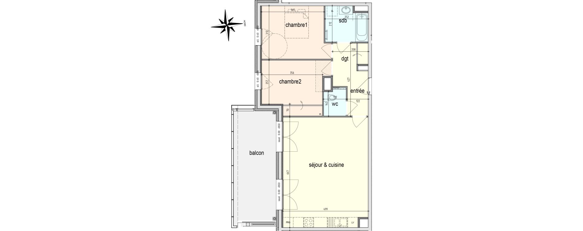 Appartement T3 de 69,15 m2 au Pont-De-Claix Centre