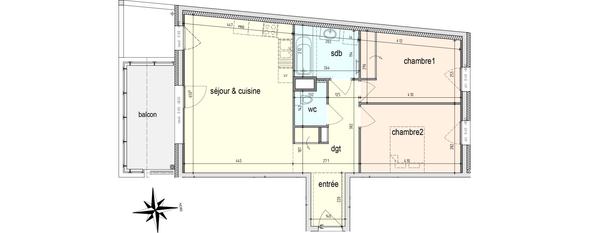 Appartement T3 de 68,76 m2 au Pont-De-Claix Centre