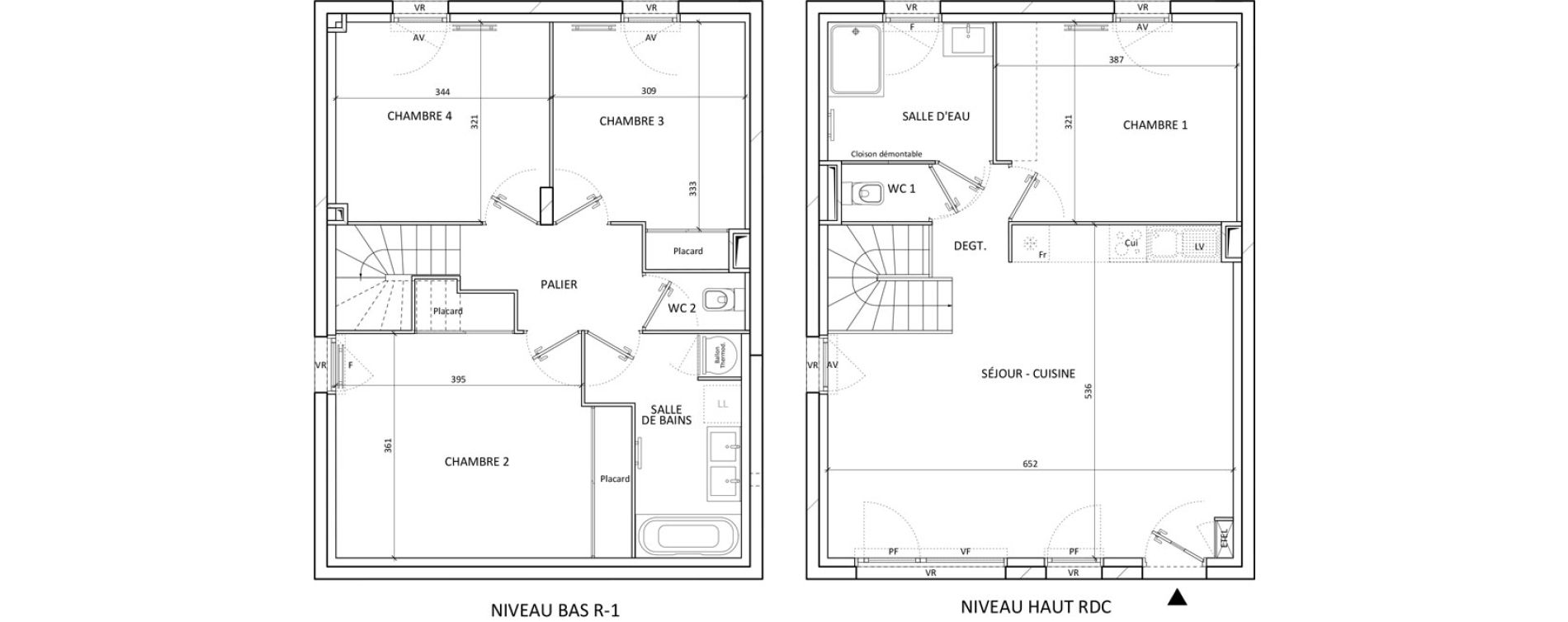 Maison T5 de 103,20 m2 aux Aveni&egrave;res Centre