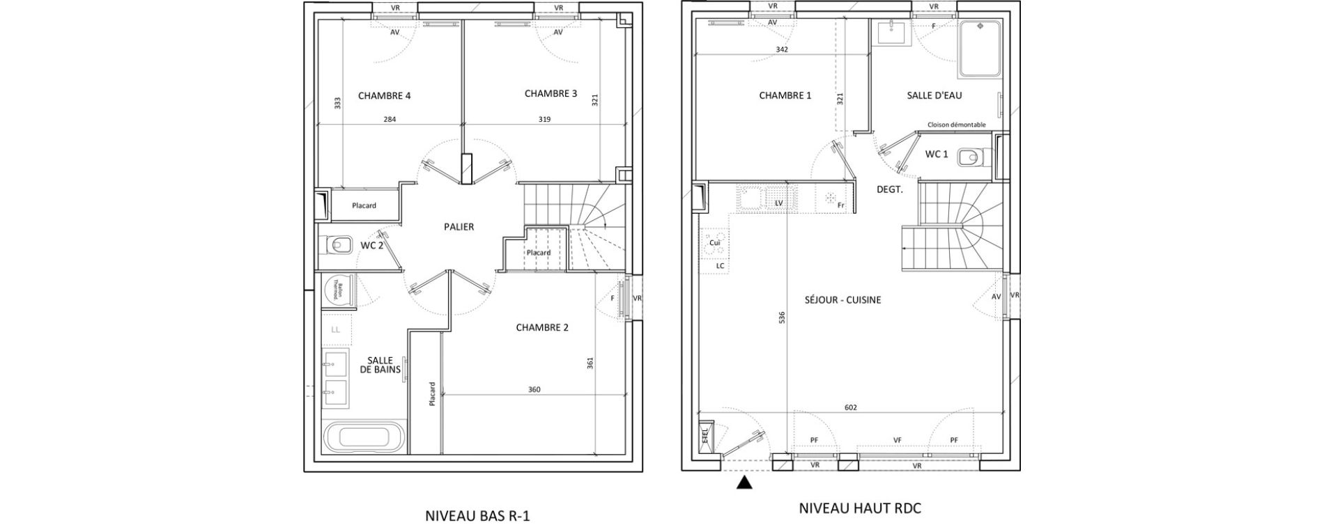 Maison T5 de 95,60 m2 aux Aveni&egrave;res Centre