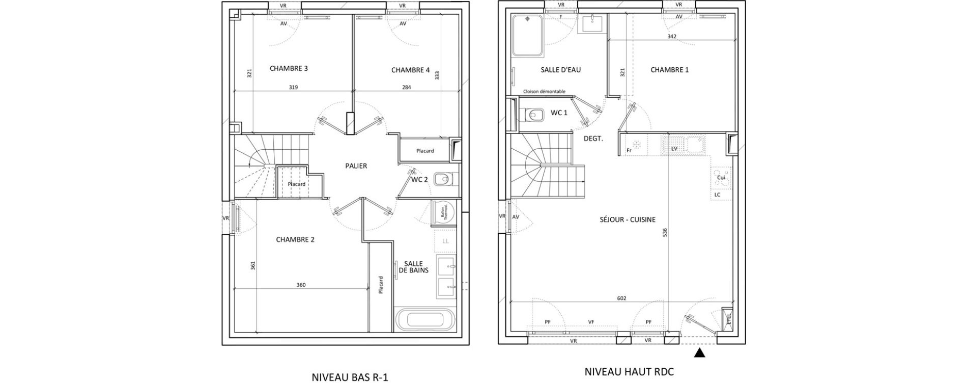 Maison T5 de 95,60 m2 aux Aveni&egrave;res Centre