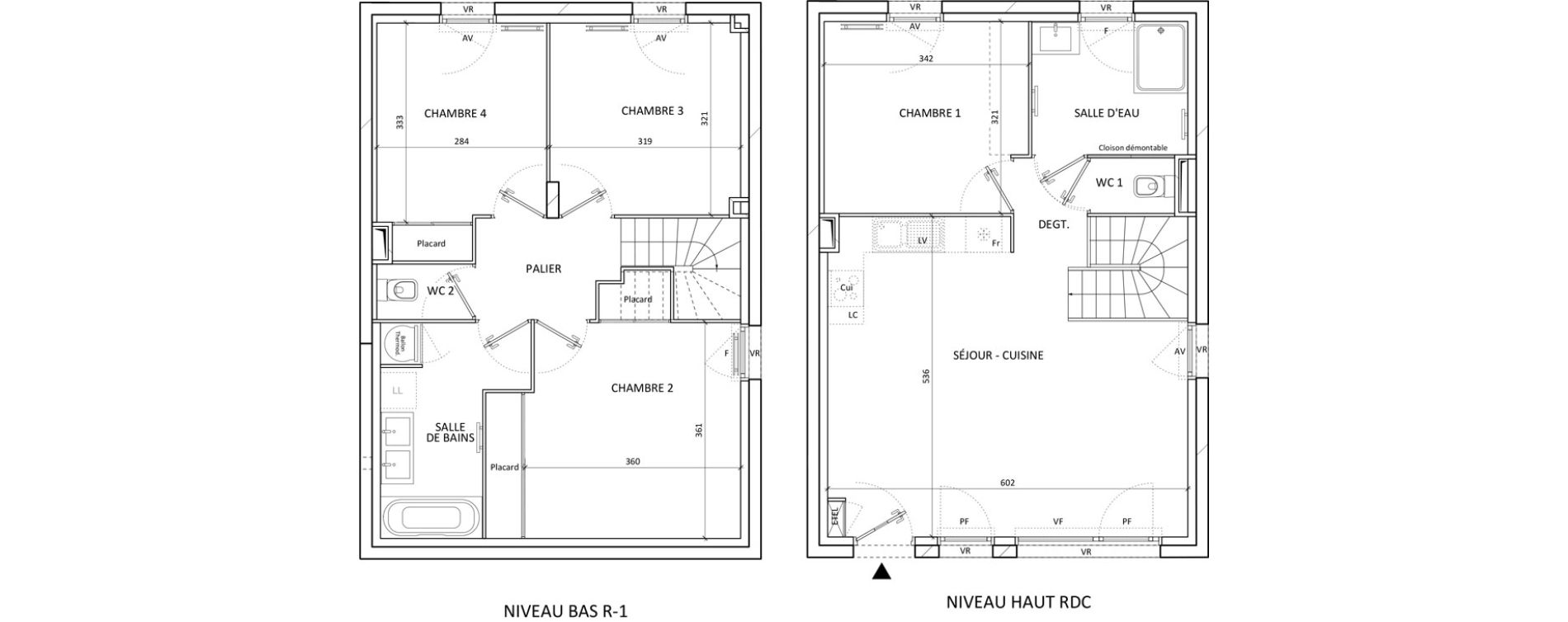 Maison T5 de 95,60 m2 aux Aveni&egrave;res Centre