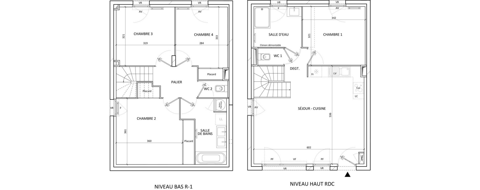 Maison T5 de 95,60 m2 aux Aveni&egrave;res Centre