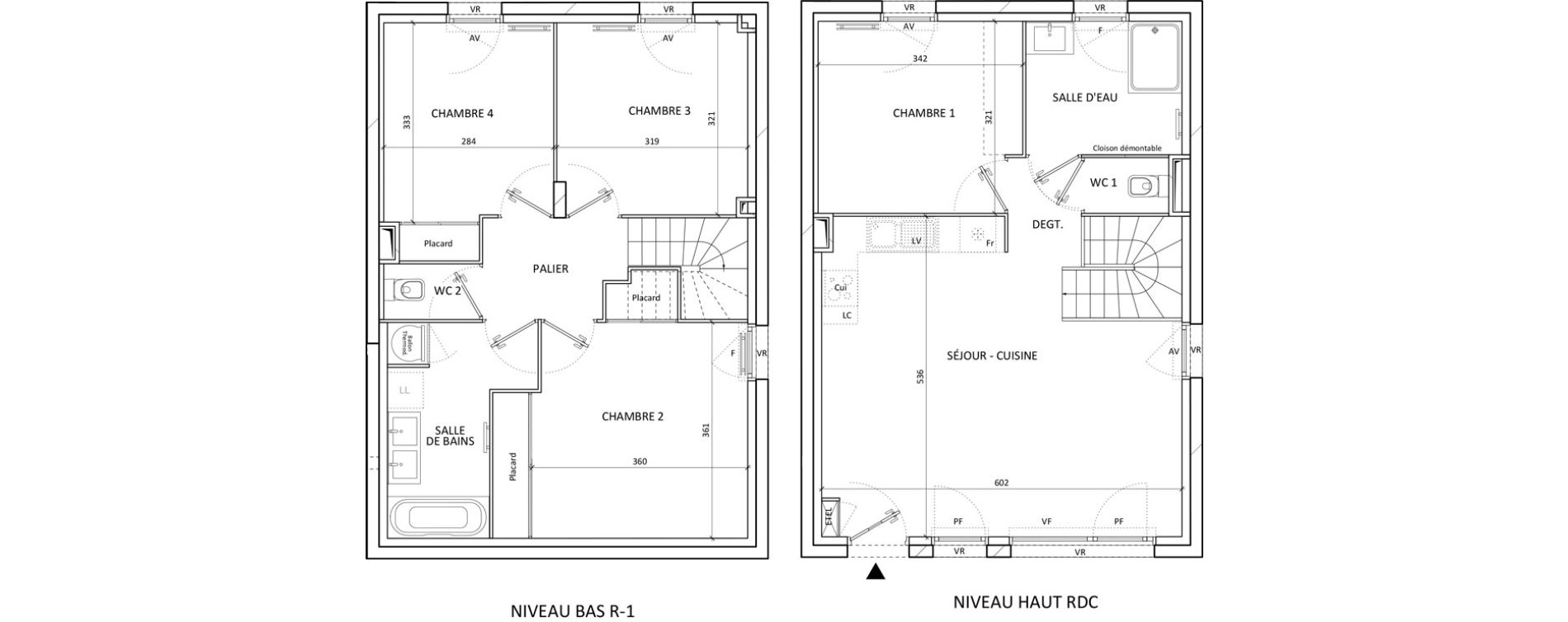 Maison T5 de 95,60 m2 aux Aveni&egrave;res Centre