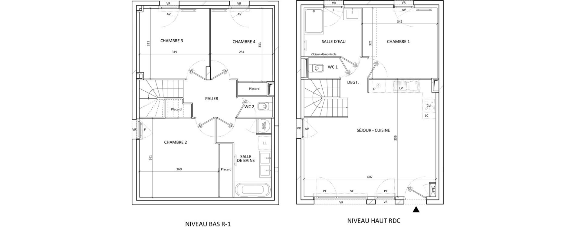 Maison T5 de 95,60 m2 aux Aveni&egrave;res Centre