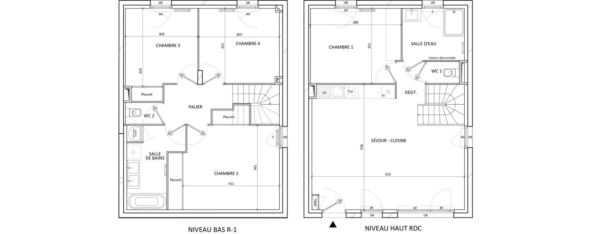 Maison T5 de 103,20 m2 aux Aveni&egrave;res Centre