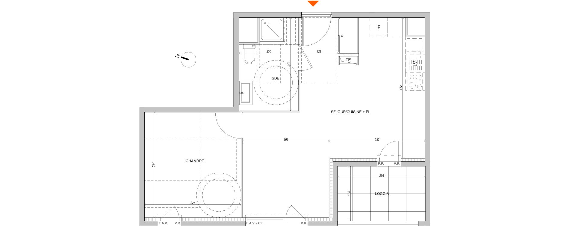 Appartement T2 de 44,38 m2 &agrave; L'Isle-D'Abeau Saint-hubert