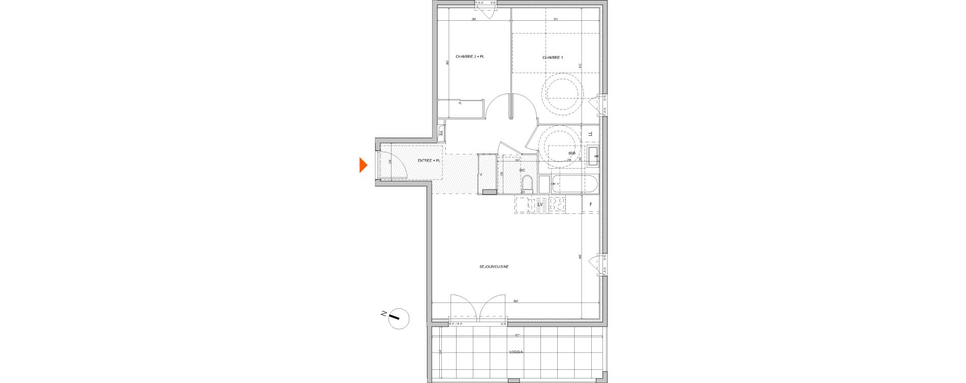 Appartement T3 de 65,58 m2 &agrave; L'Isle-D'Abeau Saint-hubert