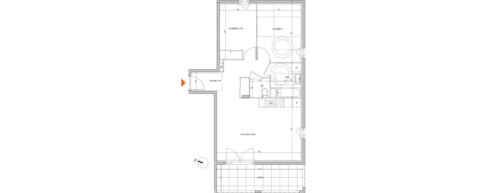 Appartement T3 de 65,58 m2 &agrave; L'Isle-D'Abeau Saint-hubert