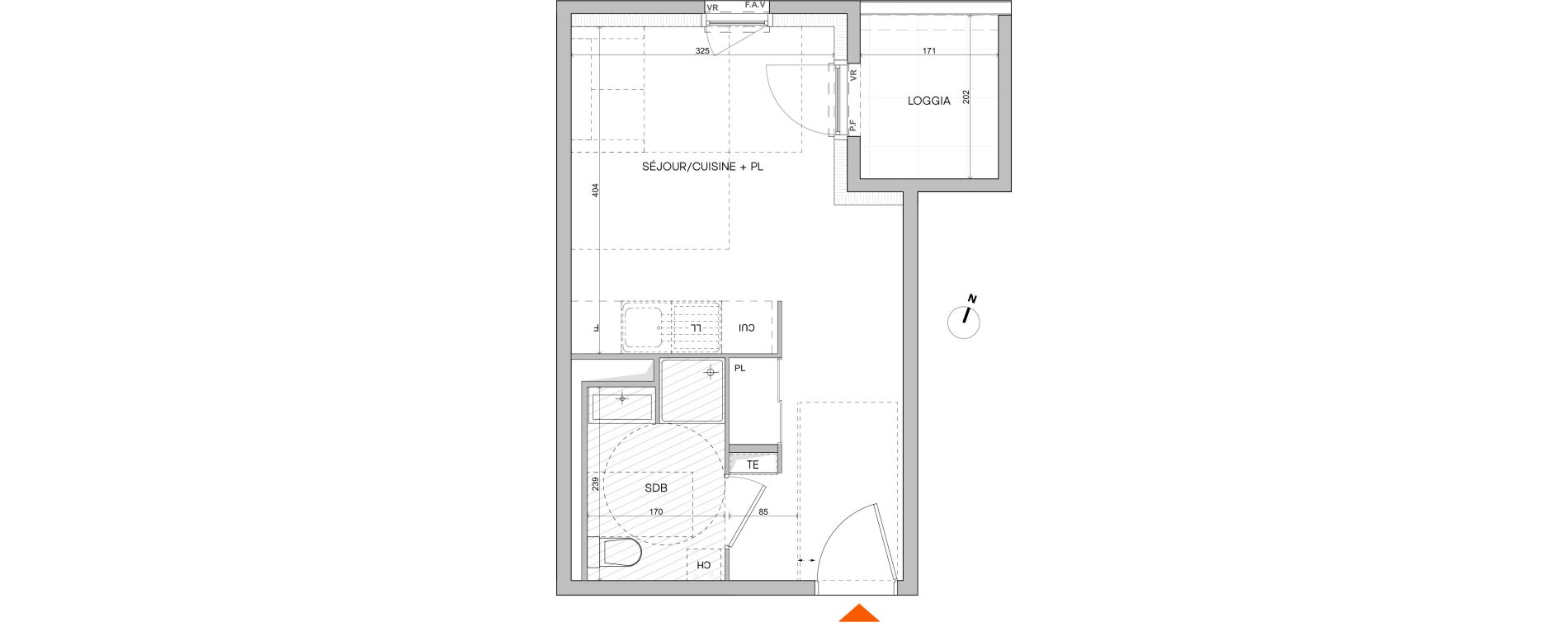 Appartement T1 de 24,70 m2 &agrave; L'Isle-D'Abeau Saint-hubert