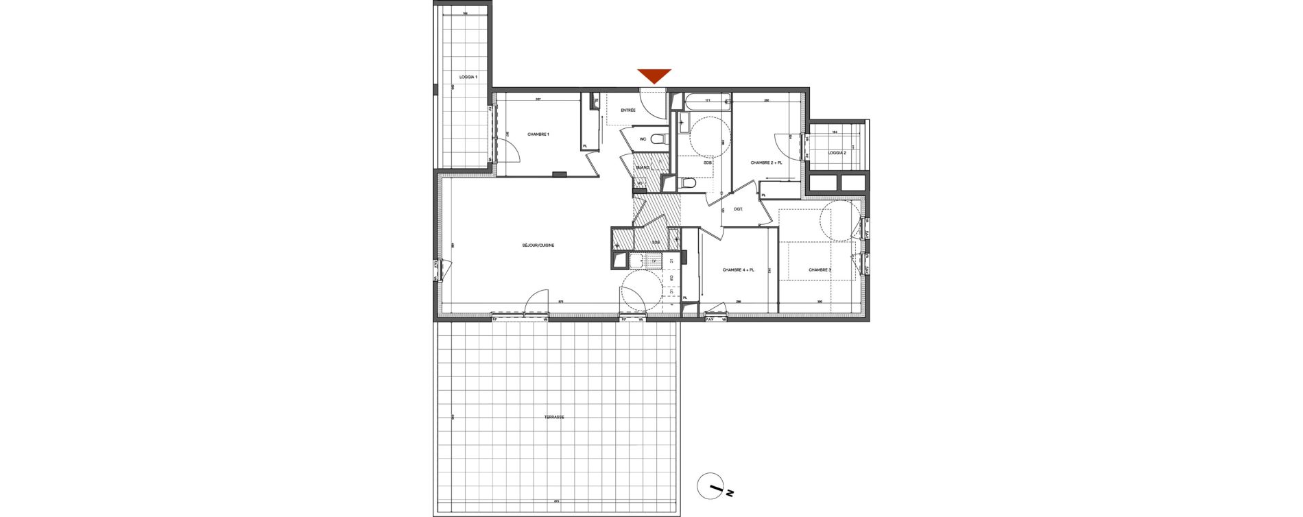 Appartement T5 de 104,70 m2 &agrave; L'Isle-D'Abeau Saint-hubert