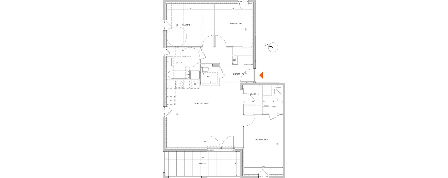 Appartement T4 de 83,54 m2 &agrave; L'Isle-D'Abeau Saint-hubert