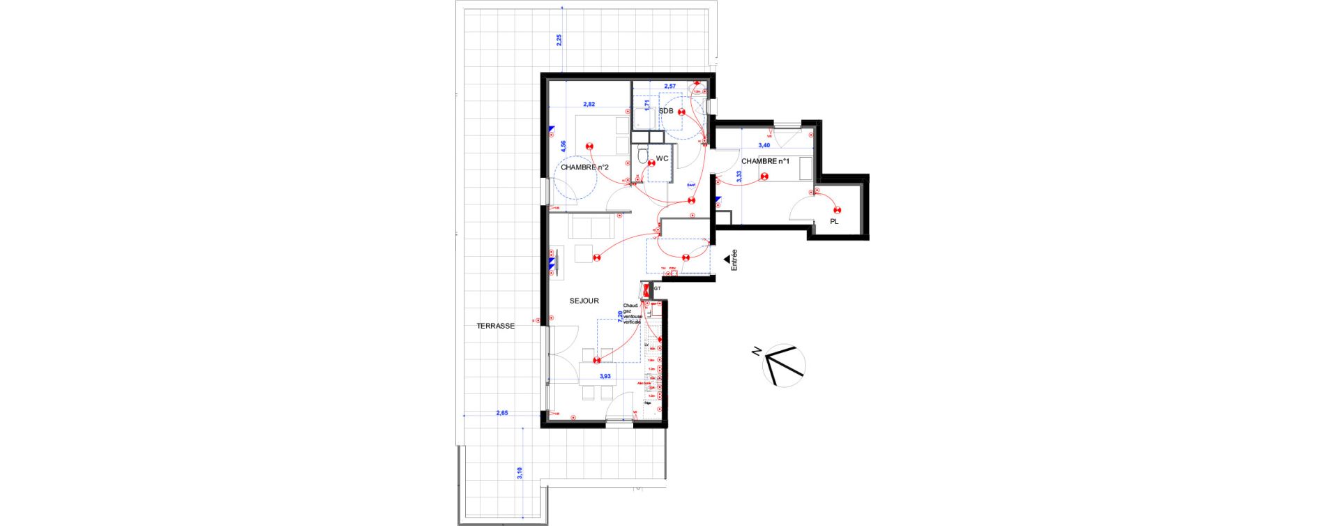 Appartement T3 de 69,39 m2 &agrave; L'Isle-D'Abeau Centre