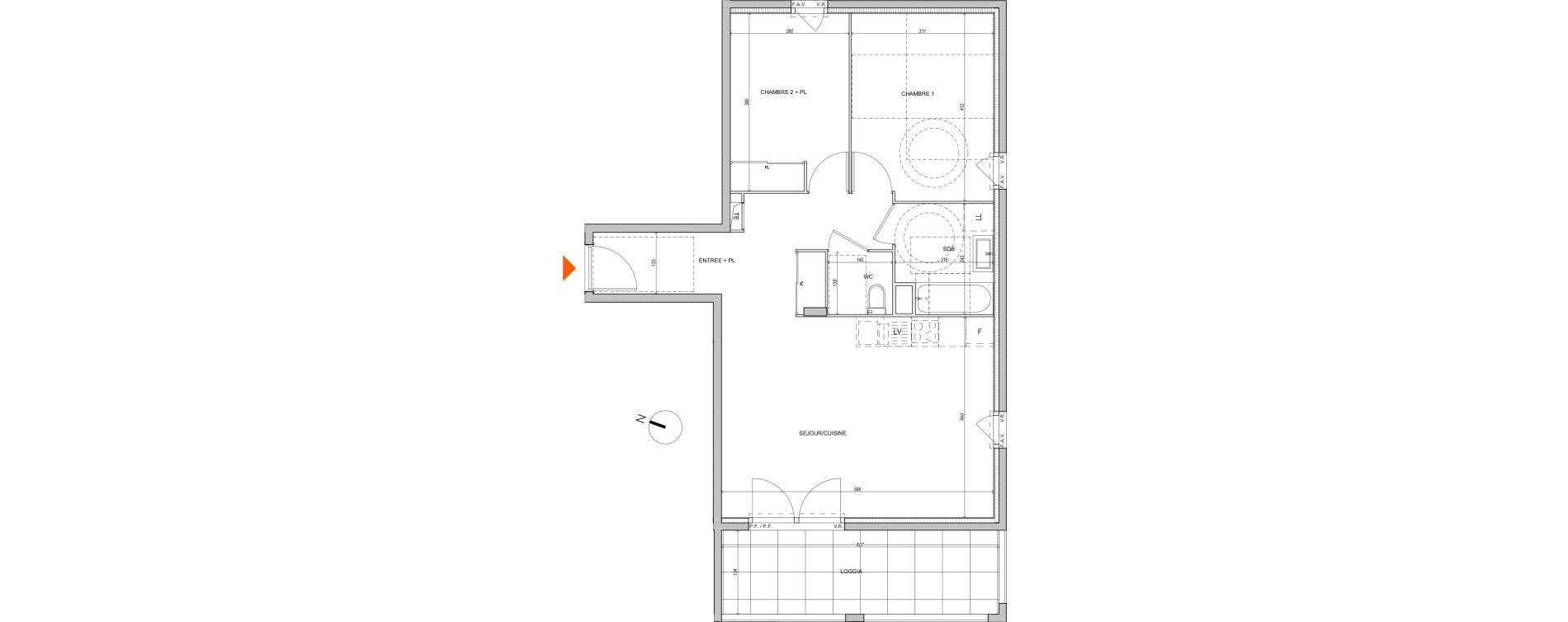 Appartement T3 de 66,90 m2 &agrave; L'Isle-D'Abeau Saint-hubert