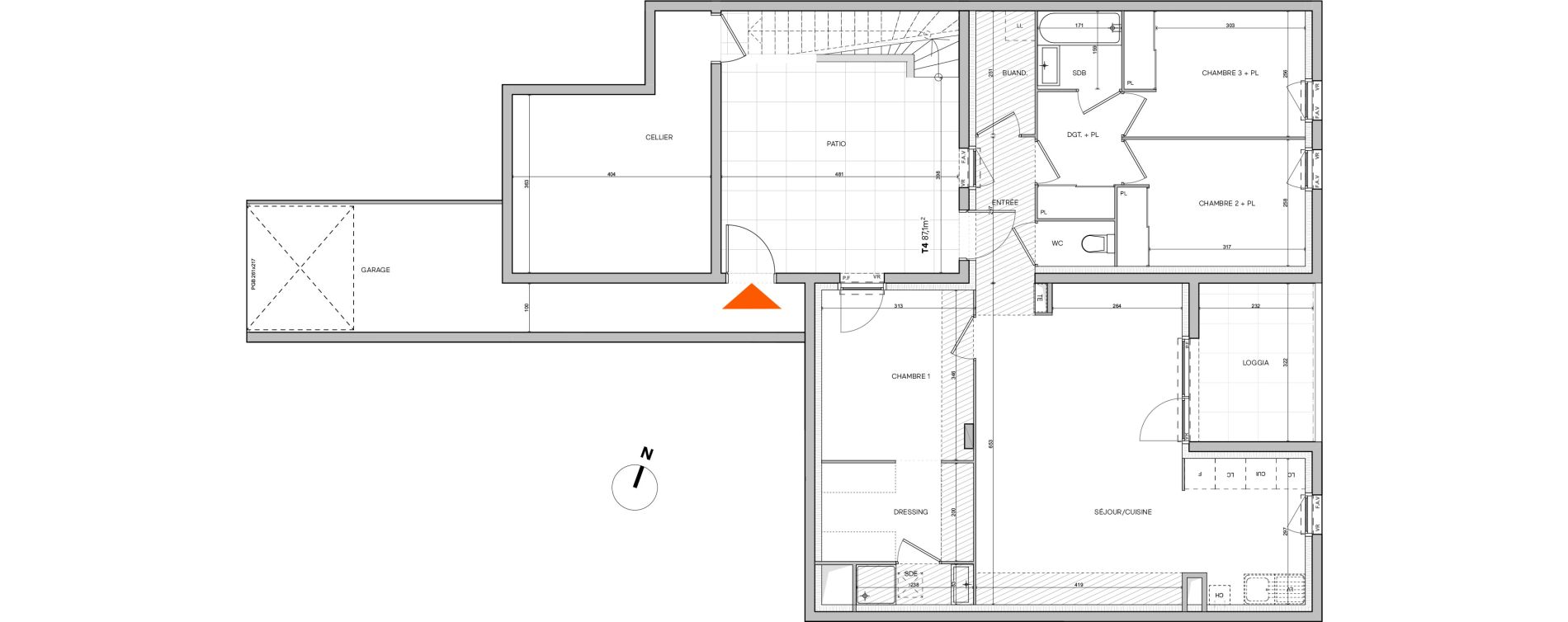 Appartement T4 de 87,10 m2 &agrave; L'Isle-D'Abeau Saint-hubert