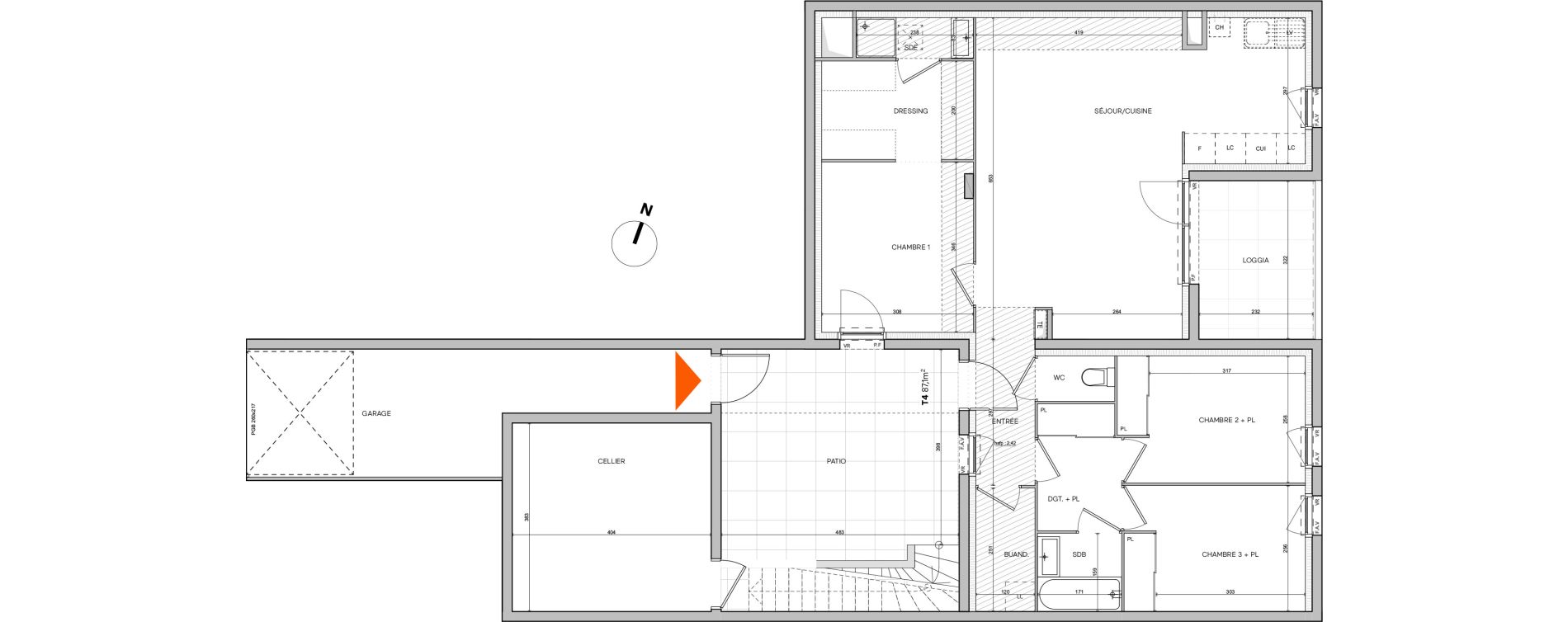 Appartement T4 de 87,10 m2 &agrave; L'Isle-D'Abeau Saint-hubert