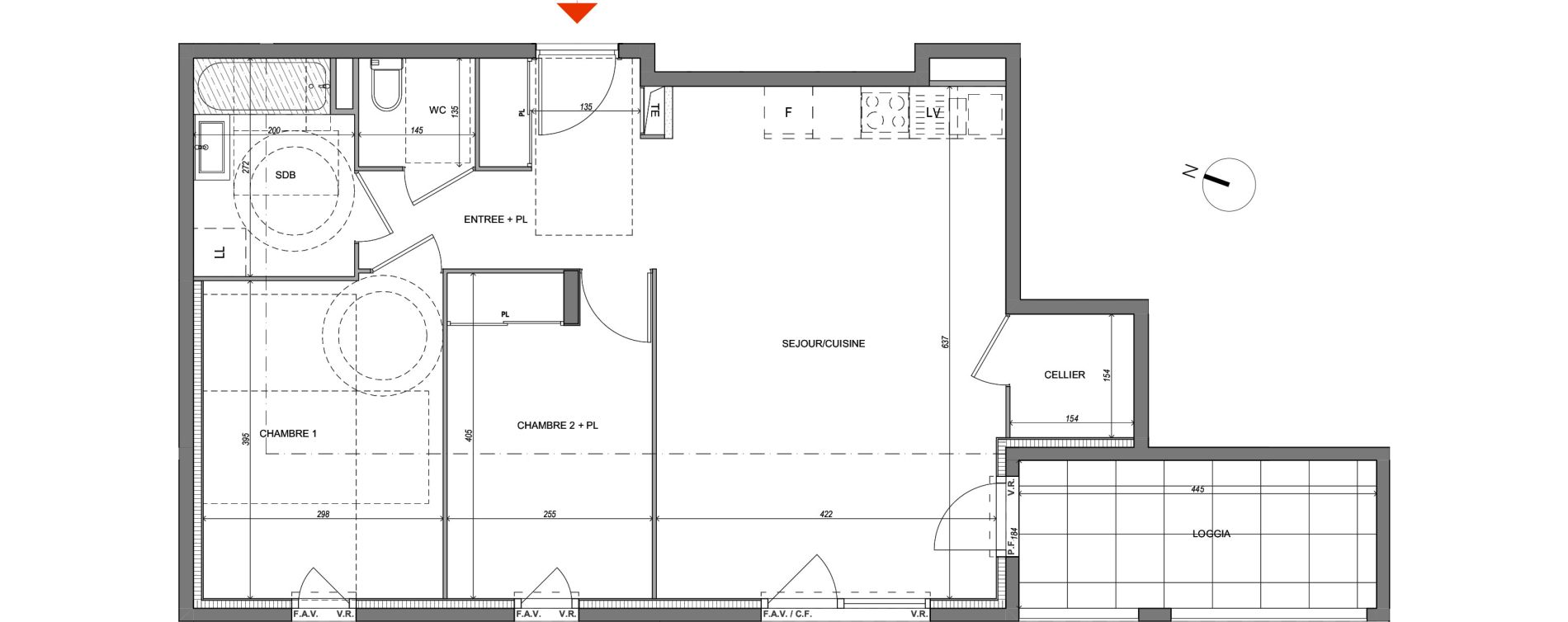 Appartement T3 de 66,20 m2 &agrave; L'Isle-D'Abeau Saint-hubert