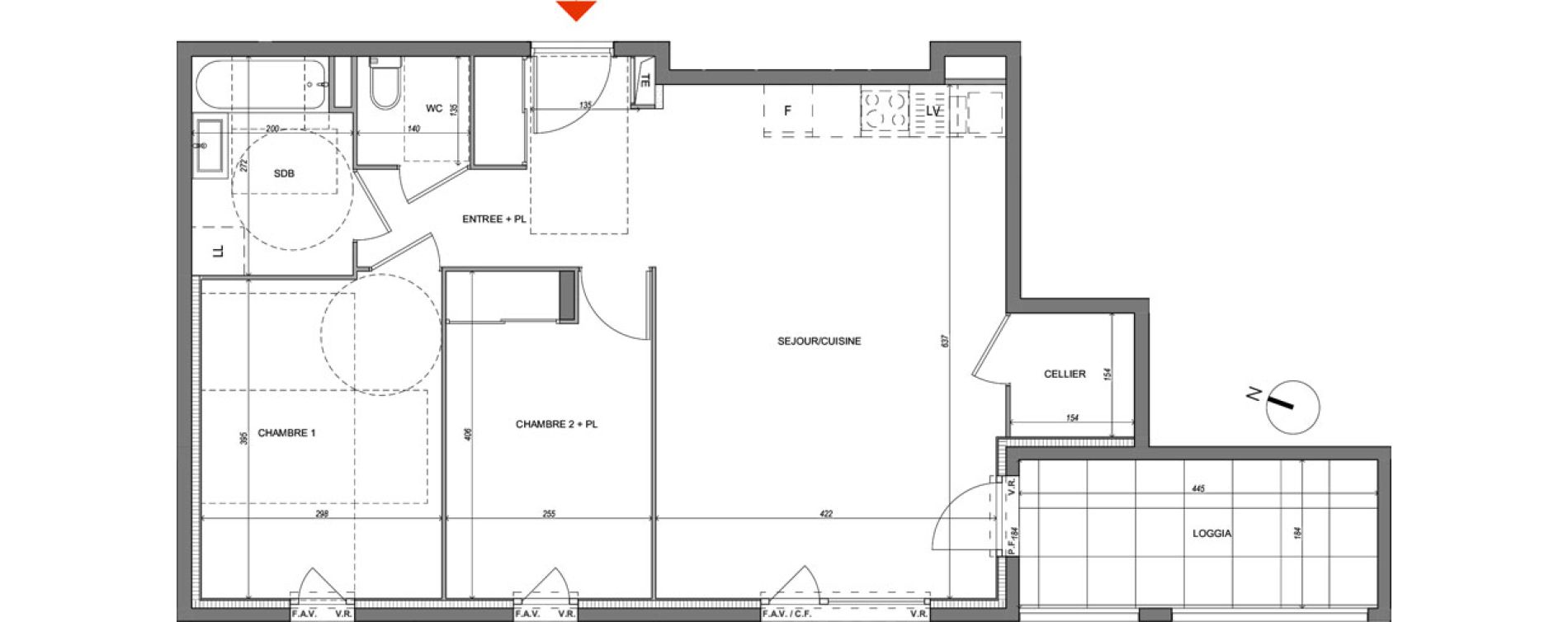 Appartement T3 de 66,29 m2 &agrave; L'Isle-D'Abeau Saint-hubert