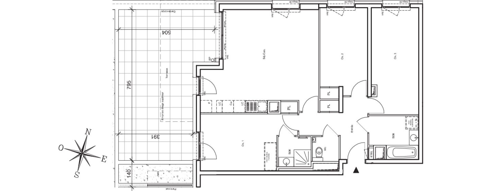 Appartement T4 de 86,30 m2 &agrave; Meylan Centre