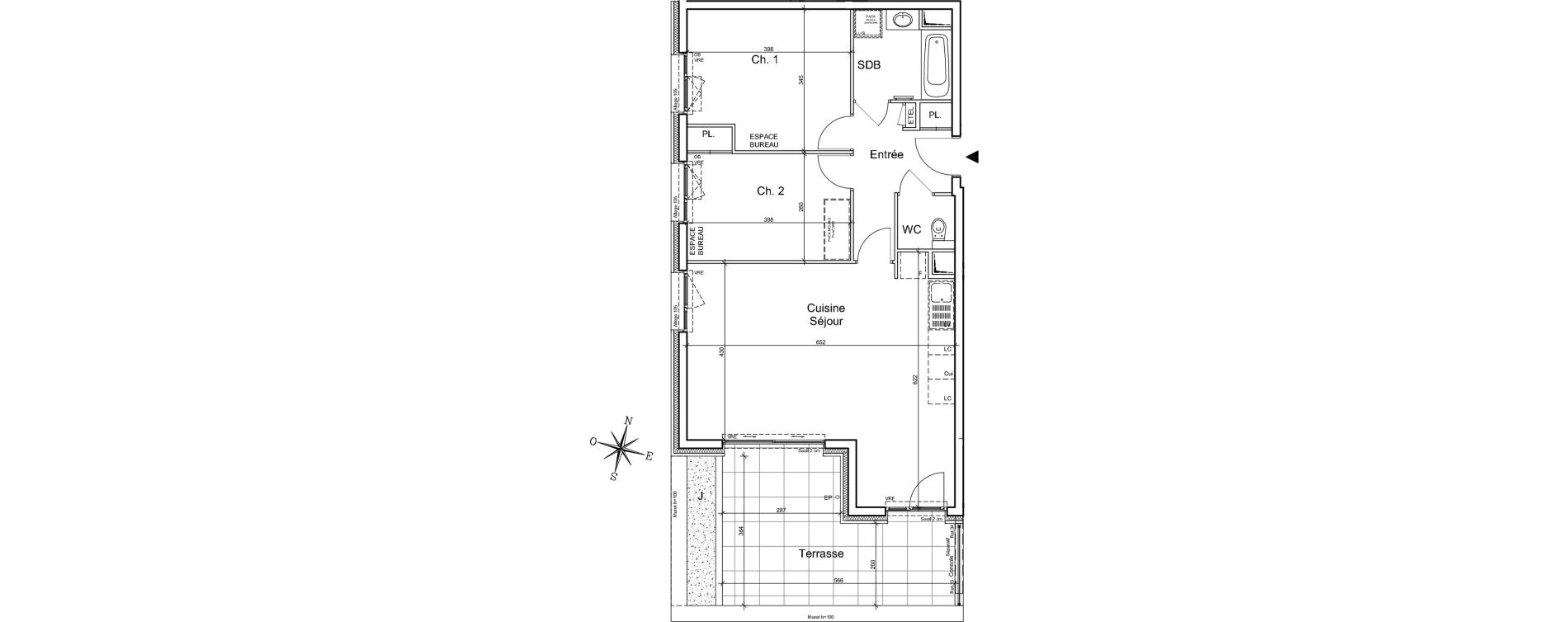 Appartement T3 de 69,30 m2 &agrave; Meylan Centre