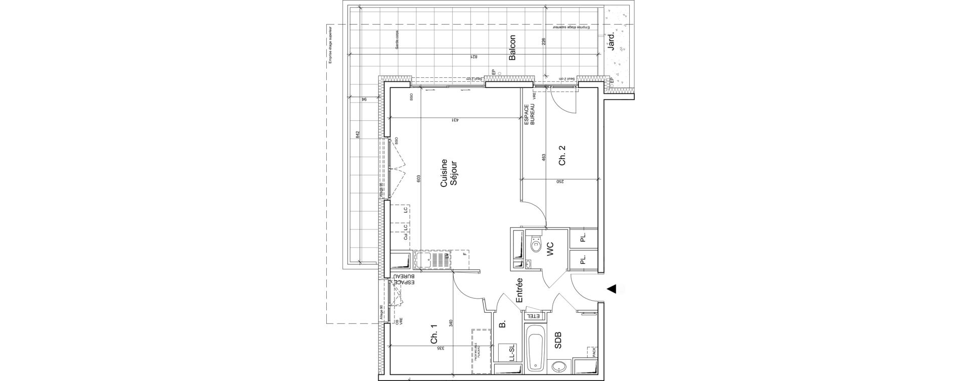 Appartement T3 de 61,50 m2 &agrave; Meylan Centre