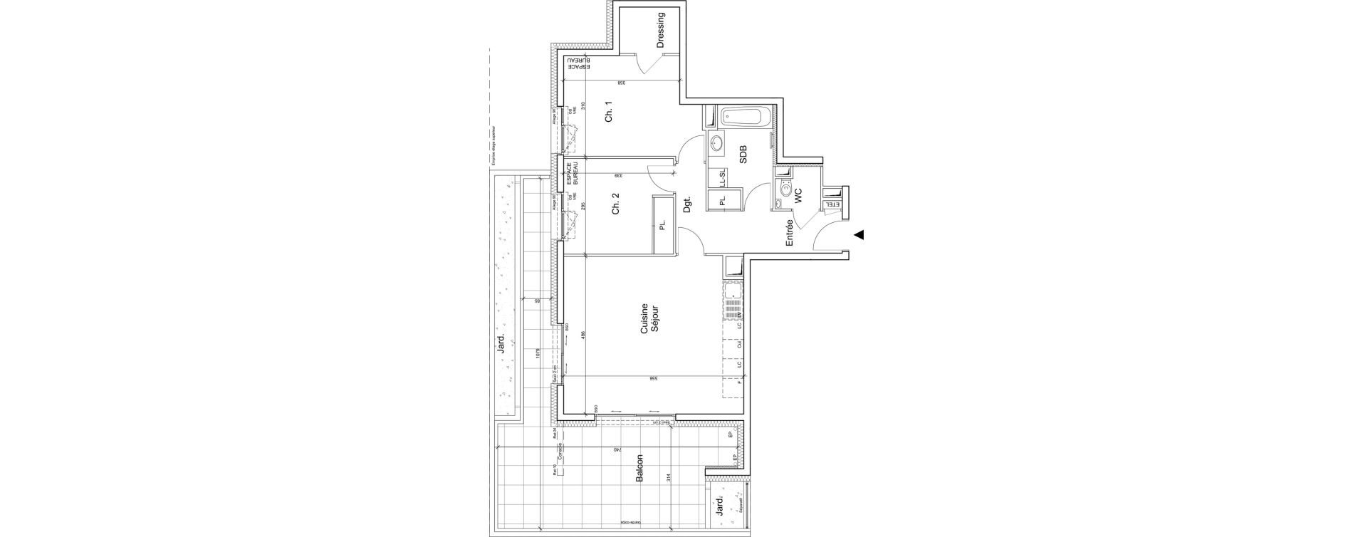 Appartement T3 de 67,50 m2 &agrave; Meylan Centre
