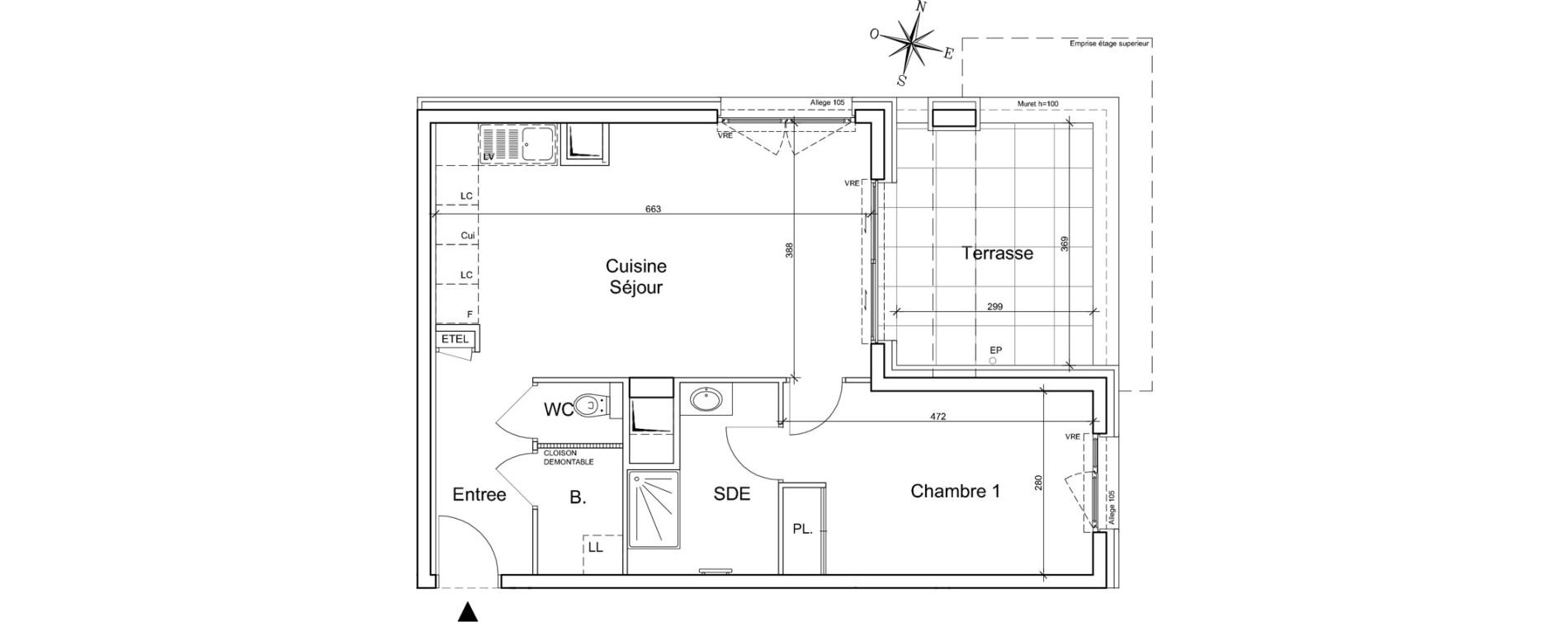 Appartement T2 de 52,10 m2 à Meylan Centre