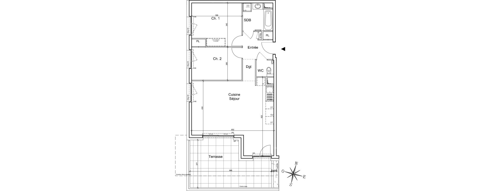Appartement T3 de 69,40 m2 &agrave; Meylan Centre