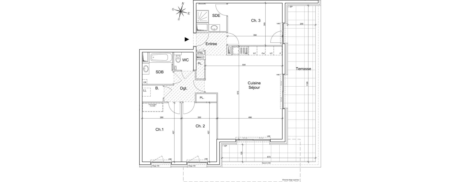 Appartement T4 de 90,10 m2 &agrave; Meylan Centre
