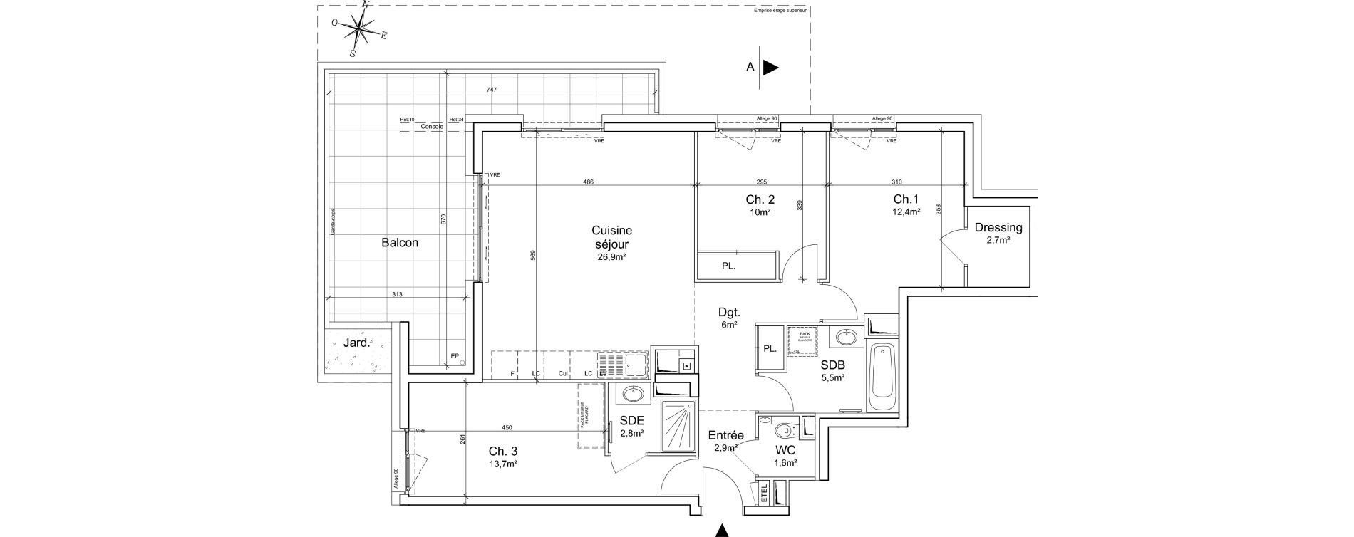 Appartement T4 de 84,50 m2 &agrave; Meylan Centre