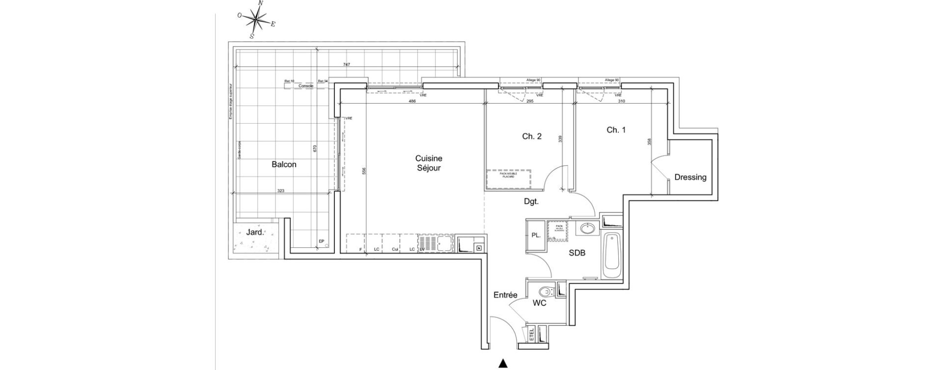 Appartement T3 de 67,50 m2 &agrave; Meylan Centre