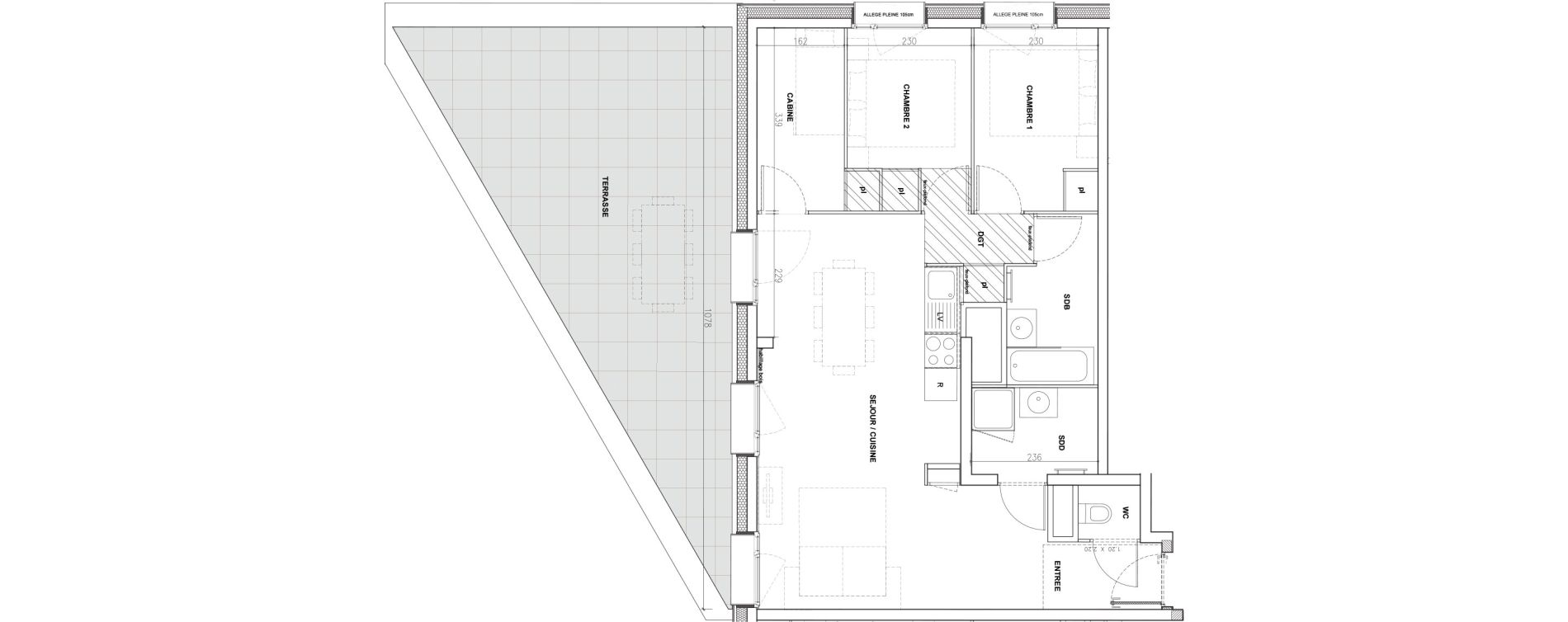 Appartement T3 de 65,58 m2 &agrave; Mont-De-Lans Centre