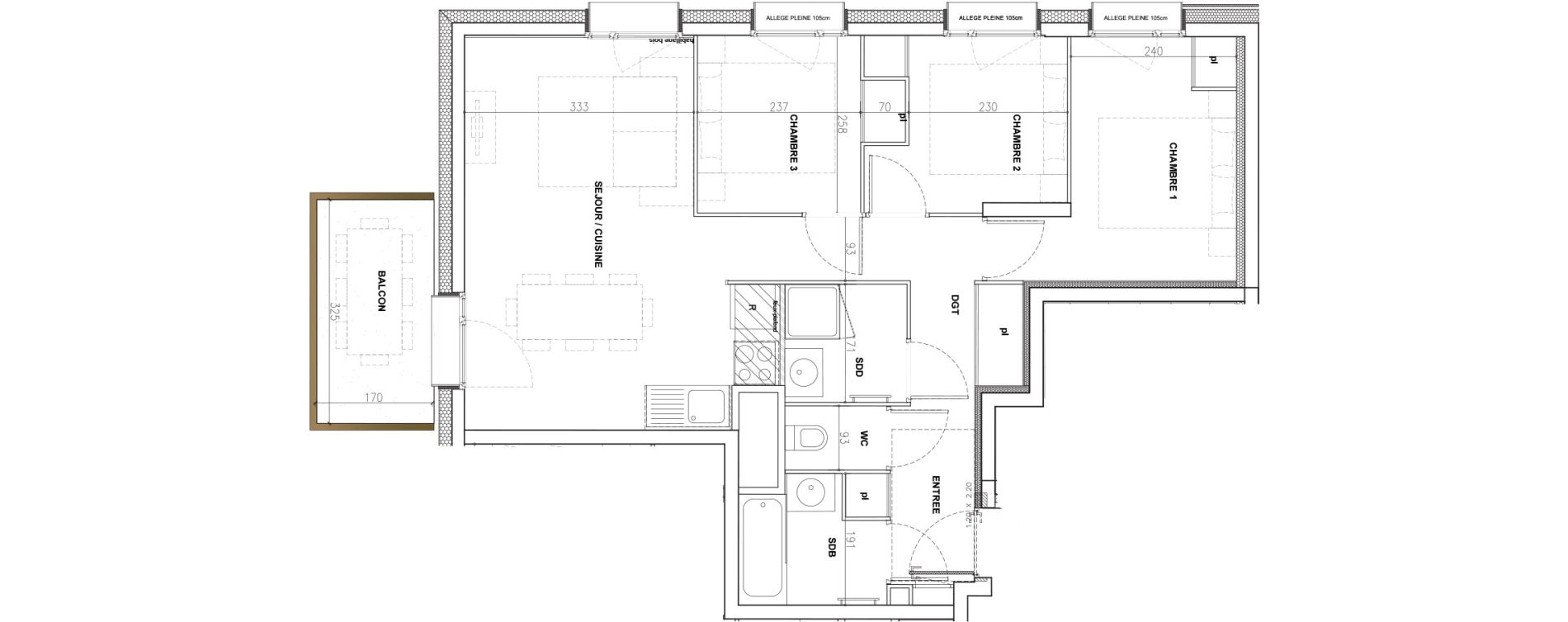 Appartement T4 de 62,31 m2 &agrave; Mont-De-Lans Centre