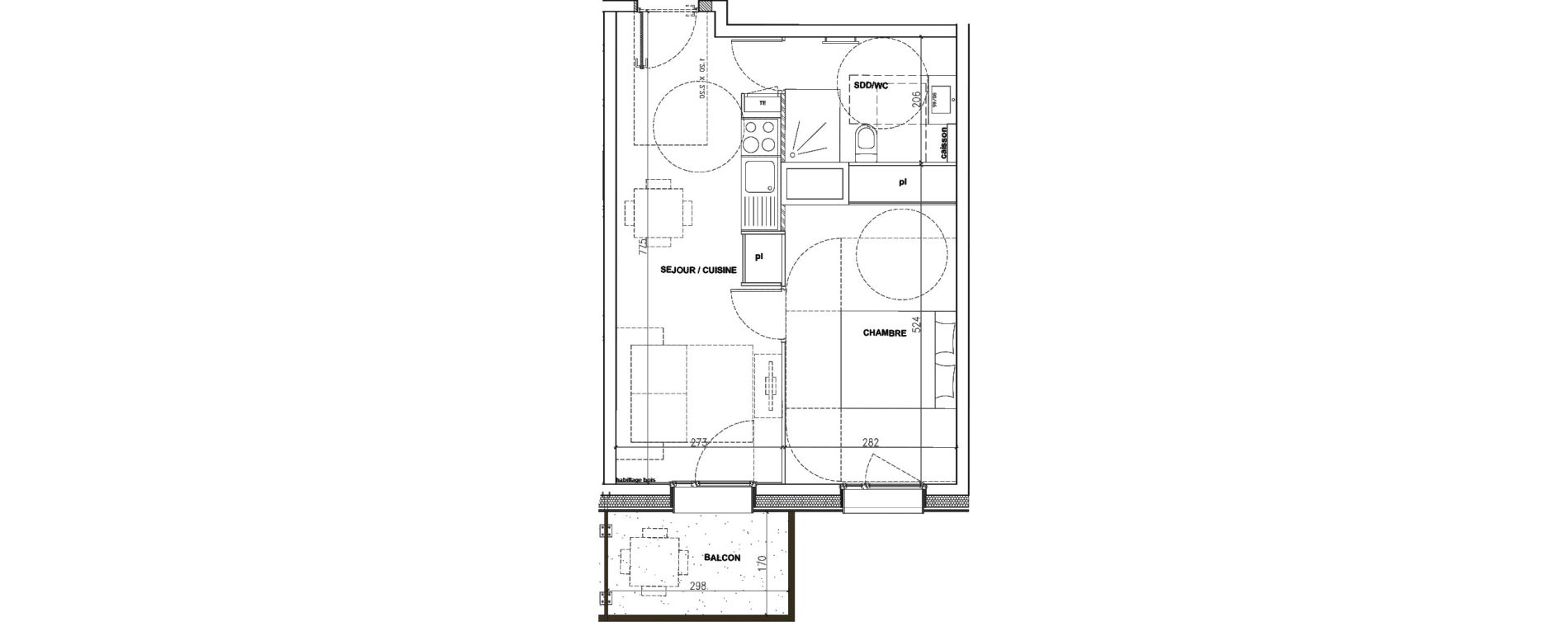 Appartement T2 de 40,14 m2 &agrave; Mont-De-Lans Centre