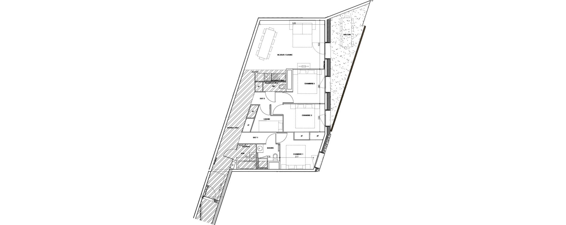 Appartement T4 de 88,85 m2 &agrave; Mont-De-Lans Centre